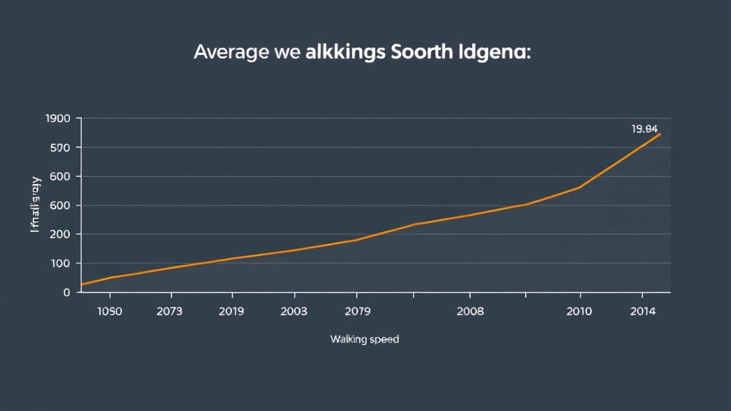 유아기부터 고령기까지 연령대별 평균 보행 속도를 나타낸 그래프